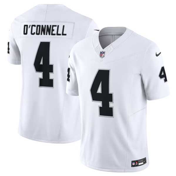 Men & Women & Youth Las Vegas Raiders #4 Aidan OConnell White 2023 F.U.S.E Vapor Untouchable Stitched Football Jersey